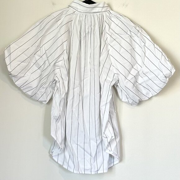 NWT Madewell Shirred Bubble-Sleeve Button-Up Shirt - Size: Medium - Picture 10 of 16